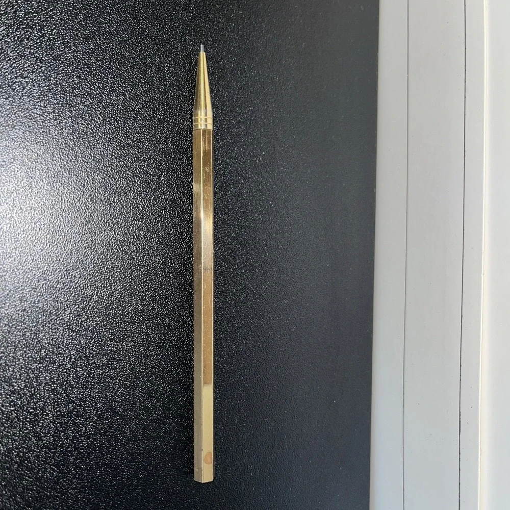Antique Vintage Mechanical Pencil - BRASS/GOLD Twistable No Cap
